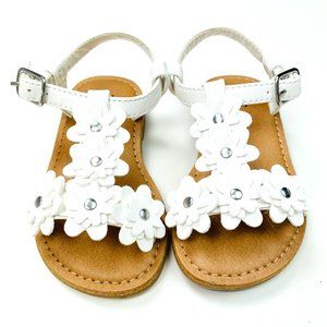 NWT Baby Gap Floral White Sandals Toddler Girl Size 8
